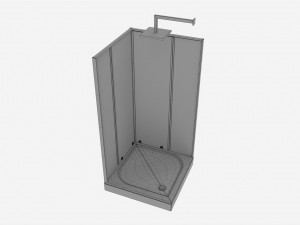 Corner Square Shower Enclosure 3D Model