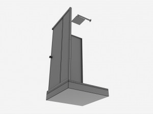 Corner Square Shower Enclosure 3D Model