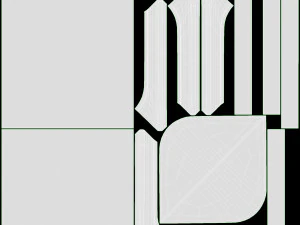 Box doccia angolare quadrato Modello 3D