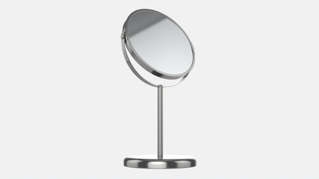 Double-sided Rotating Make-up Mirror 3D Model .c4d .max .obj .3ds .fbx .stl .blend 