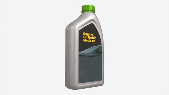 Engine Oil Bottle Mockup 3D 模型 .c4d .max .obj .3ds .fbx .stl .blend 