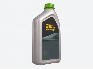 Engine Oil Bottle Mockup 3D Model