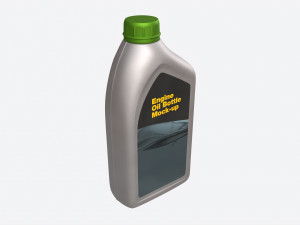 Engine Oil Bottle Mockup 3D 模型