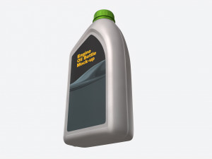 Engine Oil Bottle Mockup 3D 模型