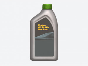 Engine Oil Bottle Mockup 3D 模型