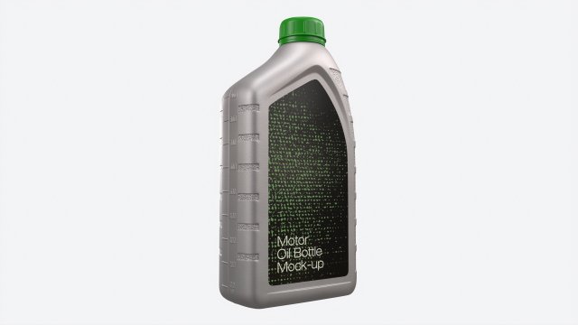 Engine Oil Bottle with Scale Mockup 3D Model .c4d .max .obj .3ds .fbx .stl .blend 