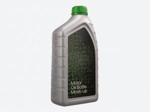 Engine Oil Bottle with Scale Mockup 3D Model