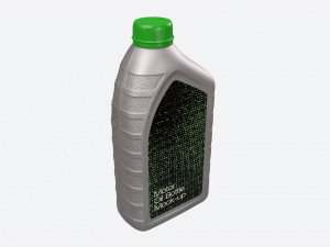 Engine Oil Bottle with Scale Mockup 3D Model