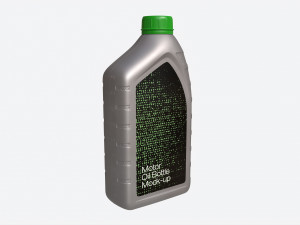 Engine Oil Bottle with Scale Mockup 3D Model