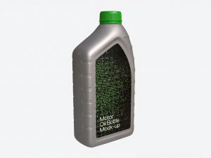 Engine Oil Bottle with Scale Mockup 3D Model
