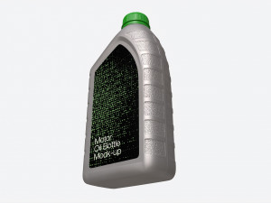 Engine Oil Bottle with Scale Mockup 3D Model