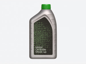 Engine Oil Bottle with Scale Mockup 3D Model