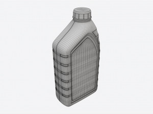 Engine Oil Bottle with Scale Mockup 3D Model