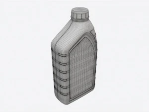 Engine Oil Bottle with Scale Mockup 3D Model