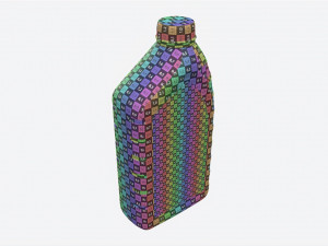 Engine Oil Bottle with Scale Mockup 3D Model