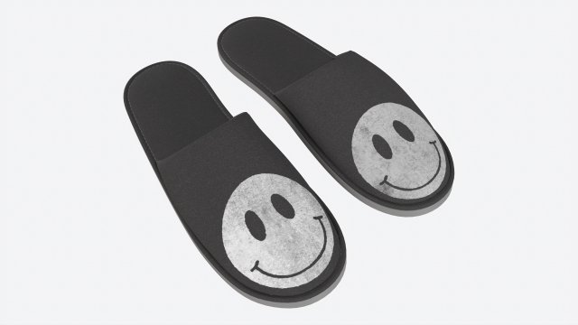 Foam Padded Home Slippers 3D Модель .c4d .max .obj .3ds .fbx .stl .blend