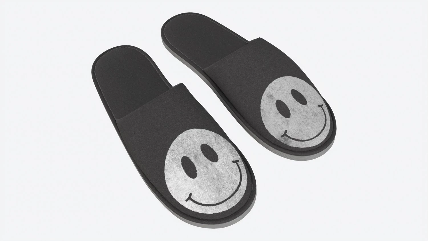 Foam Padded Home Slippers 3D Model .c4d .max .obj .3ds .fbx .stl .blend