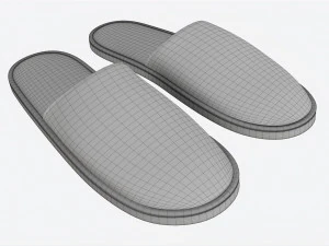 Foam Padded Home Slippers 3D Model