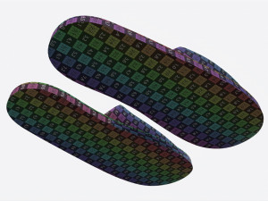 Foam Padded Home Slippers White Modelo 3D