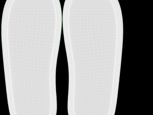Foam Padded Home Slippers White Modelo 3D