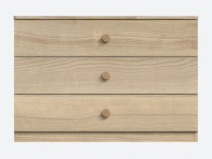 Large Children 3-drawer Dresser Modèle 3D