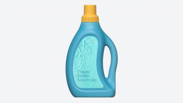 Plastic Bottle with Handle Mockup 01 Modello 3D .c4d .max .obj .3ds .fbx .stl .blend 