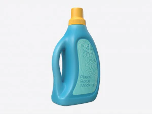 Plastic Bottle with Handle Mockup 01 3D Model