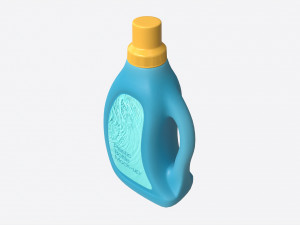 Plastic Bottle with Handle Mockup 01 Modello 3D