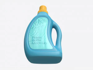 Plastic Bottle with Handle Mockup 01 3D Model