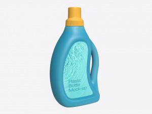 Plastic Bottle with Handle Mockup 01 Modello 3D