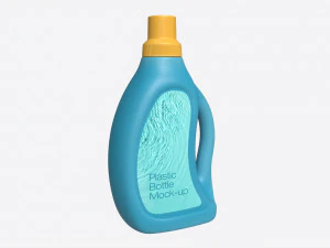 Plastic Bottle with Handle Mockup 01 3D Model