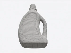 Plastic Bottle with Handle Mockup 01 3D Model