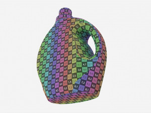Plastic Bottle with Handle Mockup 03 3D Model
