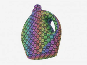 Plastic Bottle with Handle Mockup 03 3D Model