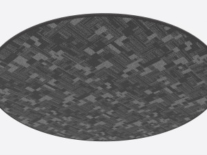 Round Patterned Bath Mat 3D Model