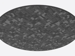 Yuvarlak Desenli Banyo Paspası 3D Model