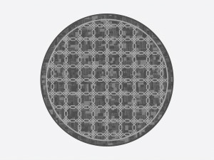 Round Patterned Bath Mat 3D Model