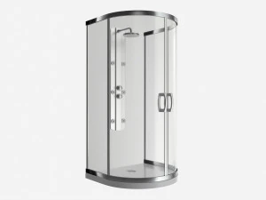 Halbrunde Duschkabine 3D Modell