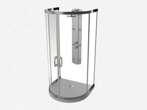 Box doccia semicircolare Modello 3D