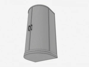 Box doccia semicircolare Modello 3D