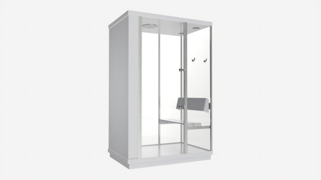 Shower-steam Two People Cabin Modelo 3D .c4d .max .obj .3ds .fbx .stl .blend