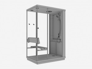 Shower-steam Two People Cabin Modelo 3D