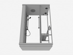Shower-steam Two People Cabin Modelo 3D