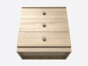 Small Children 3-drawer Dresser 3D Model