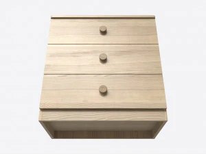 Cassettiera a 3 cassetti per bambini piccoli Modello 3D