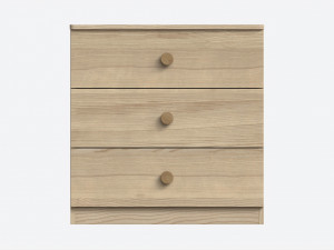 Small Children 3-drawer Dresser 3D Model