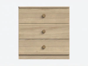 Cassettiera a 3 cassetti per bambini piccoli Modello 3D