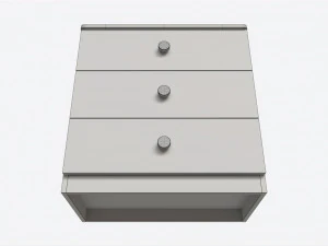Cassettiera a 3 cassetti per bambini piccoli Modello 3D