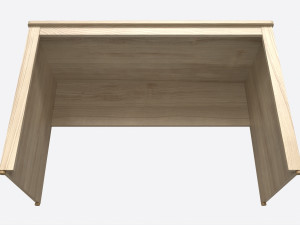 Study Desk Wooden Simple 3D Модель