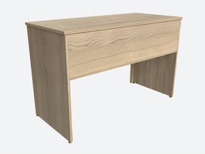 Study Desk Wooden Simple 3D Модель